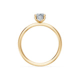 Oval Lab Grown Diamond Micro Pave Engagement Ring 1.0ct by Qutahia Jewellery