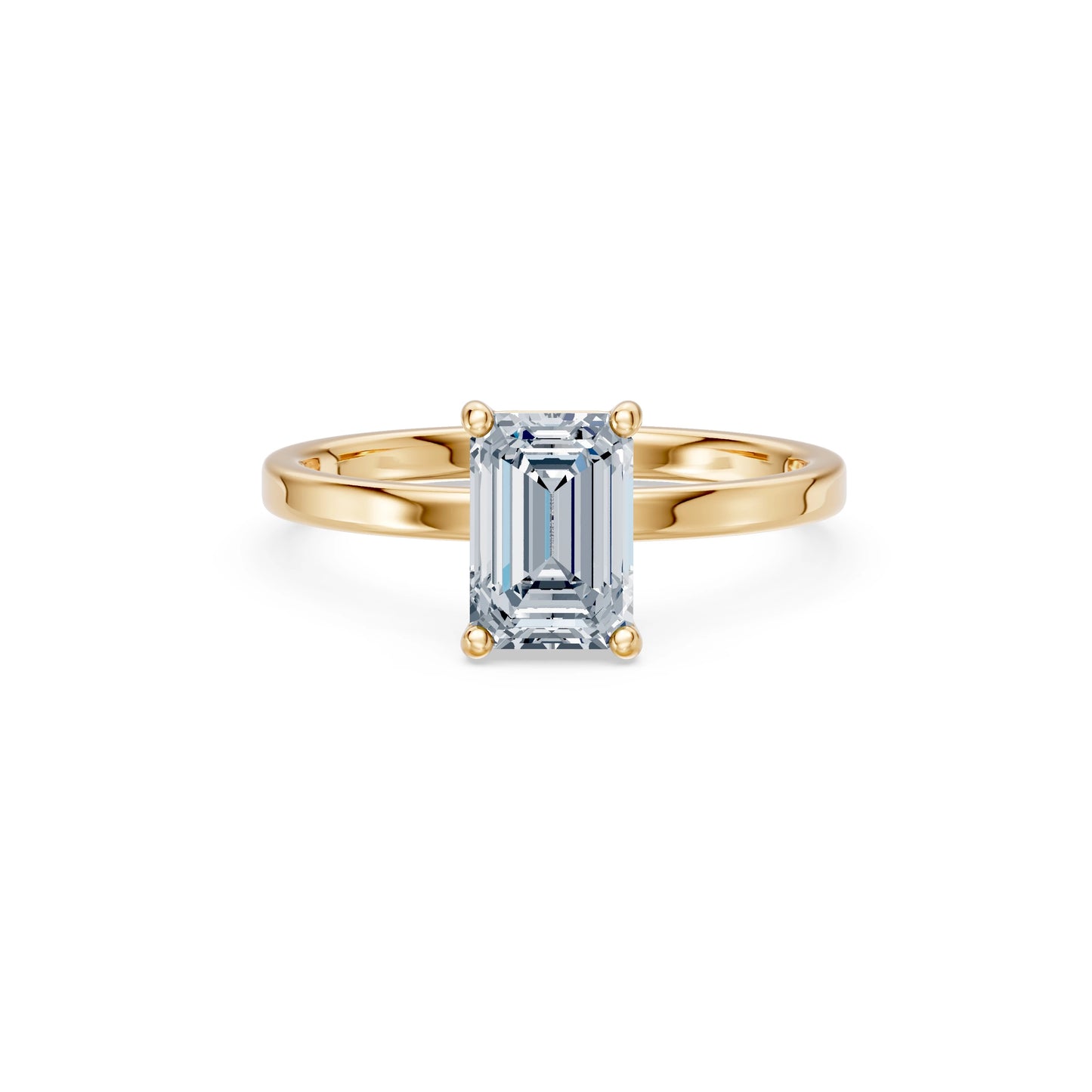 Emerald Lab Grown Diamond Solitaire Engagement Ring 1.5ct by Qutahia Jewellery