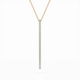 Delicate Diamond Necklace Round 0.14ct by Qutahia Jewellery