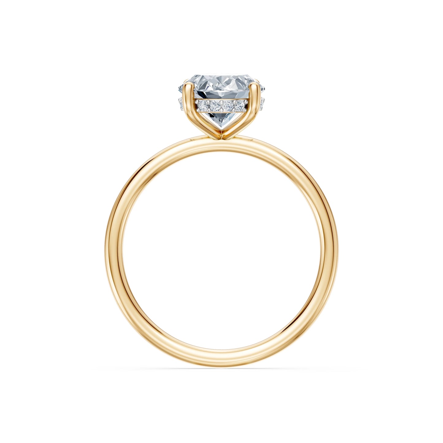 Oval Lab Grown Diamond Micro Pave Engagement Ring 2.0ct by Qutahia Jewellery
