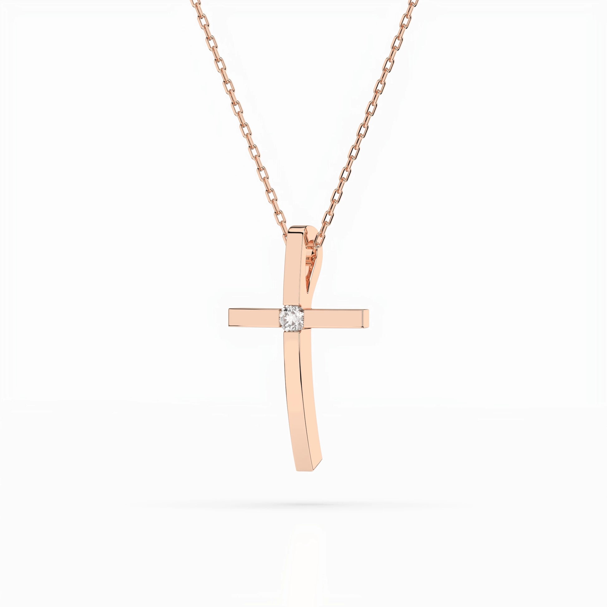 Minimalism Necklace (Round), 0.03 ct — 104-10031
