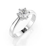 Solitaire Diamond Ring Round 0.4ct by Qutahia Jewellery