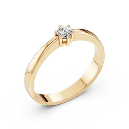 Solitaire Ring (Round), 0.15 ct — 101-10151(3.4)