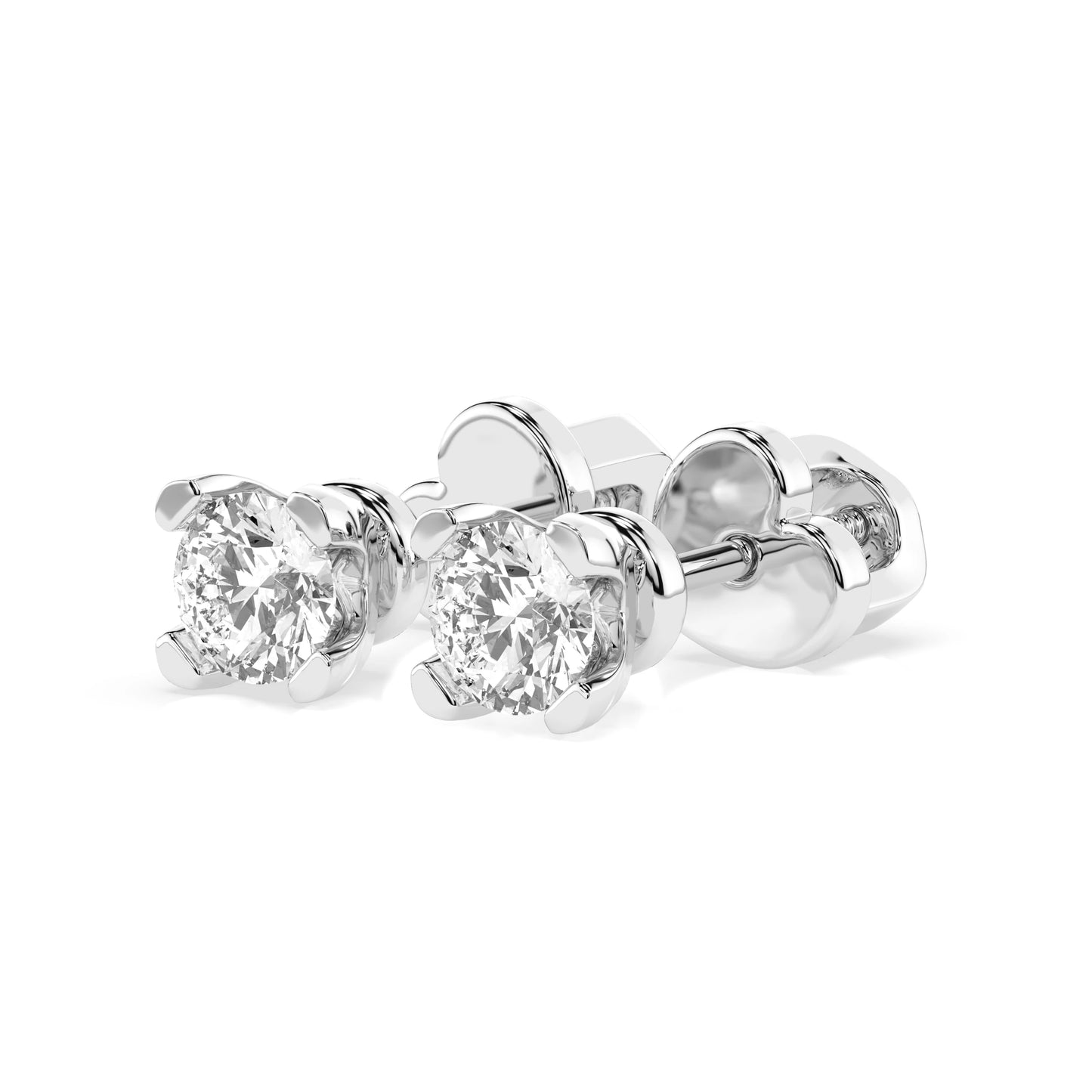 Solitaire Butterfly Earring (Round), 0.6 ct — 102-10089/2(4.2)