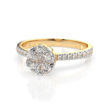 Illusion Ring (Round), 0.1 ct — 101-10015/4(3.0)