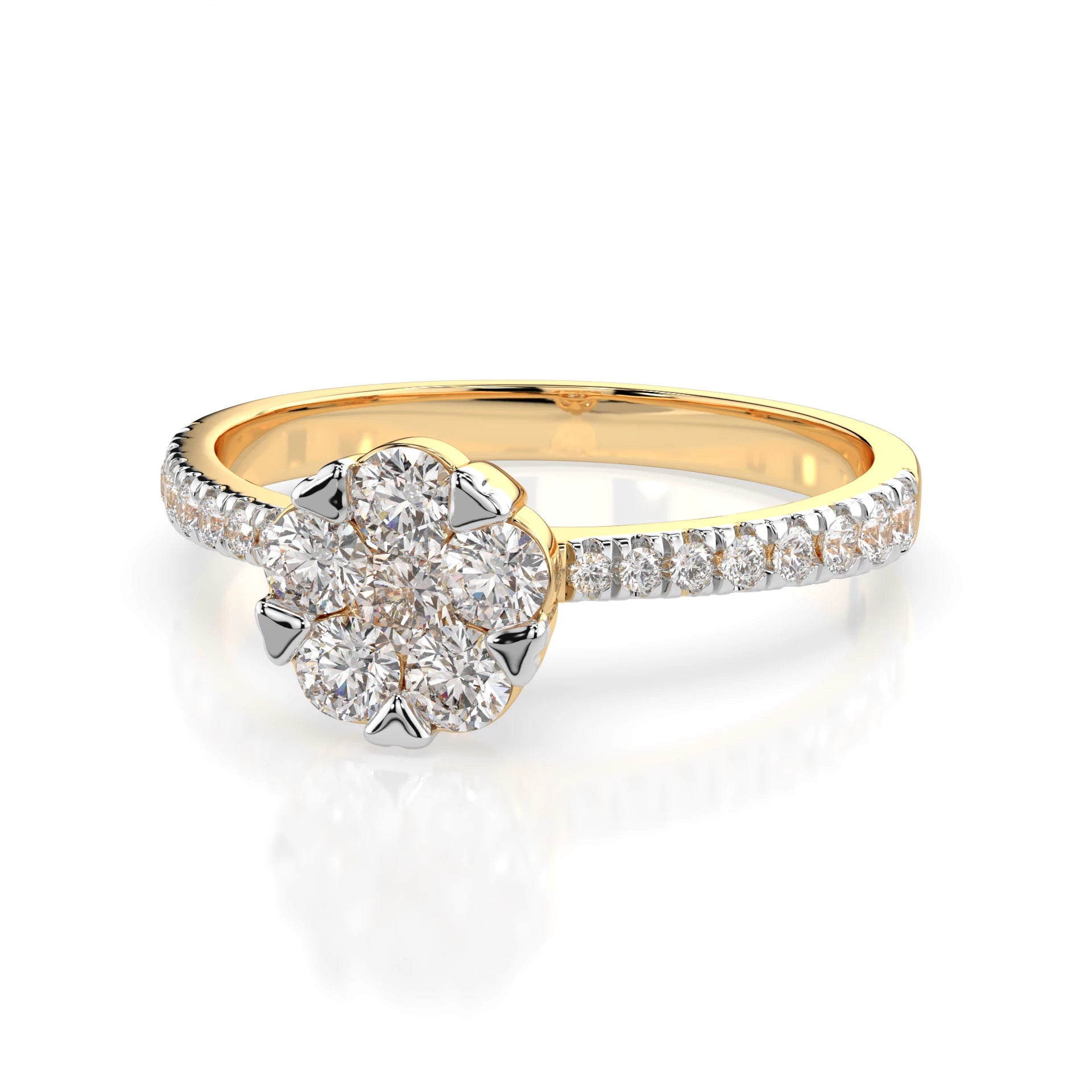 Illusion Ring (Round), 0.1 ct — 101-10015/4(3.0)