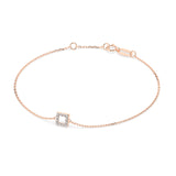Diamond Bracelet Gold Round 0.06ct by Qutahia Jewellery
