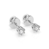 Diamond Stud Earrings Round 0.12ct by Qutahia Jewellery