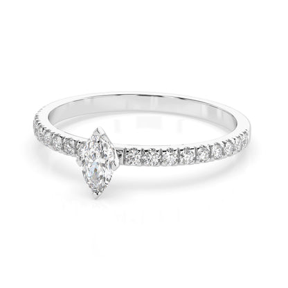 Solitaire Eternity Ring (Marquise), 0.15 ct — 101-10181/4(0.15)MARQUISE