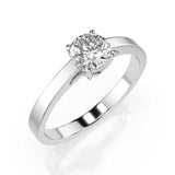 Solitaire Diamond Ring Round 0.5ct by Qutahia Jewellery