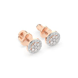 Illusion Diamond Earrings Round 0.16ct by Qutahia Jewellery