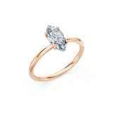 Marquise Lab Grown Diamond Micro Pave Engagement Ring 1.0ct by Qutahia Jewellery
