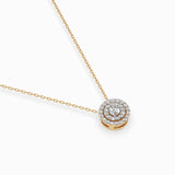 Illusion Diamond Necklace Round 0.09ct by Qutahia Jewellery