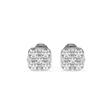 Illusion Diamond Earrings Round 0.06ct by Qutahia Jewellery