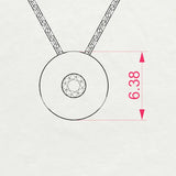 Diamond Pendant Necklace Round 0.04ct by Qutahia Jewellery