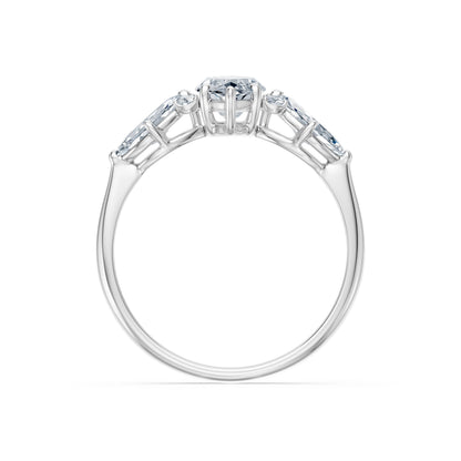 Marquise Lab Grown Diamond Side Stone Eternity Ring 1.0ct by Qutahia Jewellery