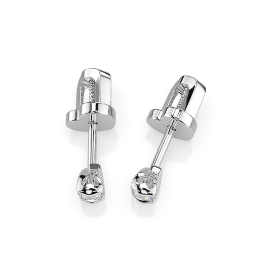 Solitaire Butterfly Earring (Round), 0.12 ct — 102-10016(2.5)