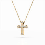 Delicate Diamond Necklace Round 0.06ct by Qutahia Jewellery