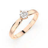 Solitaire Diamond Ring Round 0.3ct by Qutahia Jewellery