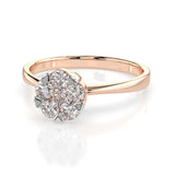 Illusion Diamond Ring Round 0.1ct by Qutahia Jewellery