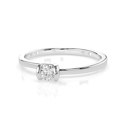 Solitaire Ring (Round), 0.1 ct — 101-10016(3.0)