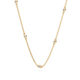 Delicate Diamond Necklace Round 0.07ct by Qutahia Jewellery