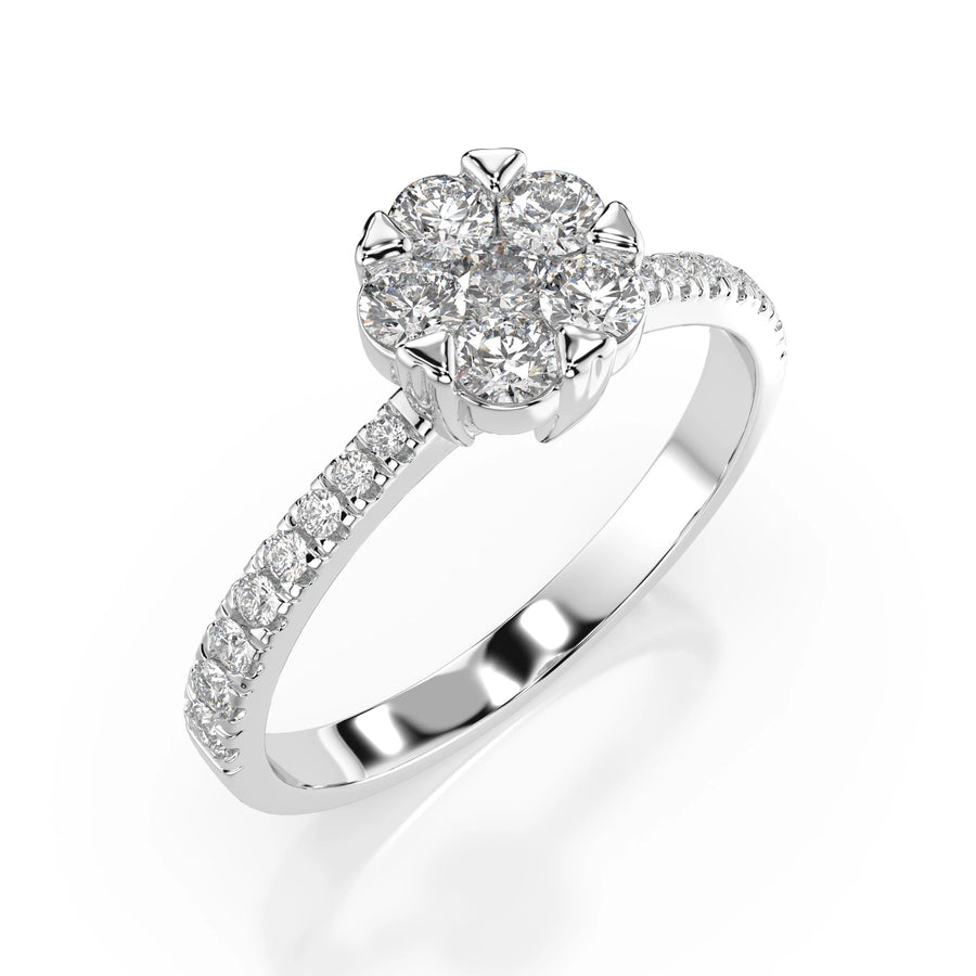 Illusion Ring (Round), 0.1 ct — 101-10015/4(3.0)