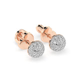 Illusion Diamond Earrings Round 0.32ct by Qutahia Jewellery