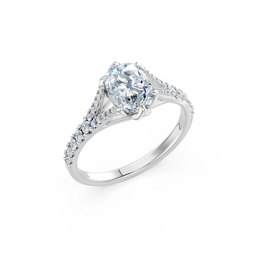 Cushion Lab Grown Diamond Micro Pave Eternity Ring 1.5ct by Qutahia Jewellery