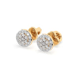 Illusion Diamond Earrings Round 0.16ct by Qutahia Jewellery