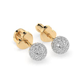 Illusion Diamond Earrings Round 0.46ct by Qutahia Jewellery