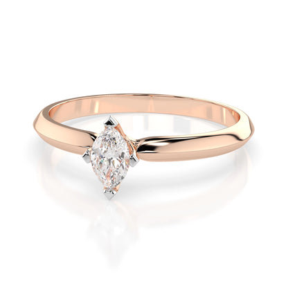 Solitaire Ring (Marquise), 0.1 ct — 101-10181/1(0.10)MARQUISE