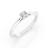Solitaire Diamond Ring Round 0.3ct by Qutahia Jewellery