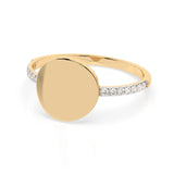 Minimalist Diamond Ring Round 0.14ct by Qutahia Jewellery