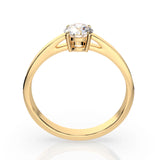 Solitaire Diamond Ring Round 0.5ct by Qutahia Jewellery