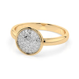 Illusion Diamond Ring Round 0.23ct by Qutahia Jewellery