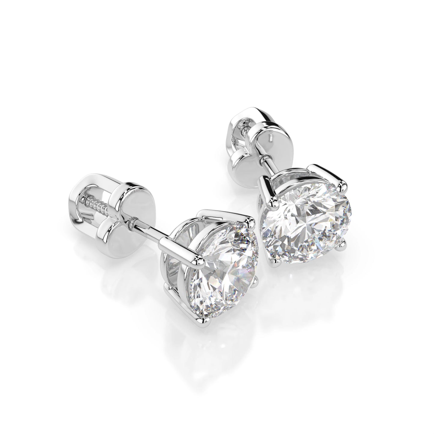 Solitaire Butterfly Earring (Round), 2.0 ct — 102-10012/1(6.5)