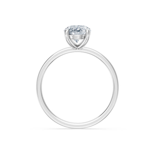 Oval Lab Grown Diamond Solitaire Engagement Ring 1.5ct by Qutahia Jewellery