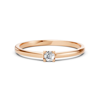 Solitaire Ring (Round), 0.1 ct — 101-10117(3.0)