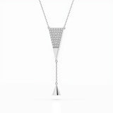 Delicate Diamond Necklace Round 0.22ct by Qutahia Jewellery