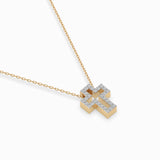Delicate Diamond Necklace Round 0.17ct by Qutahia Jewellery
