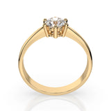 Solitaire Diamond Ring Round 0.5ct by Qutahia Jewellery