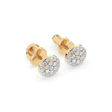 Illusion Diamond Earrings Round 0.16ct by Qutahia Jewellery