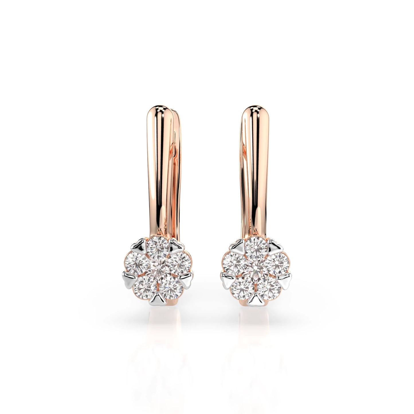 Illusion Earring (Round), 0.06 ct — 102-10015/1(2.0)