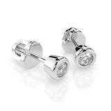 Diamond Stud Earrings Round 0.3ct by Qutahia Jewellery