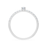 Solitaire Eternity Diamond Ring Round Brilliant 0.09ct by Qutahia Jewellery