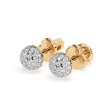 Illusion Diamond Earrings Round 0.32ct by Qutahia Jewellery