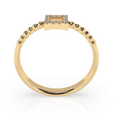 Minimalist Diamond Ring Round 0.07ct by Qutahia Jewellery