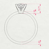 Solitaire Diamond Ring Round 0.5ct by Qutahia Jewellery