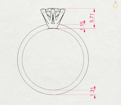 Solitaire Ring (Round), 0.5 ct — 101-10040(5.1)
